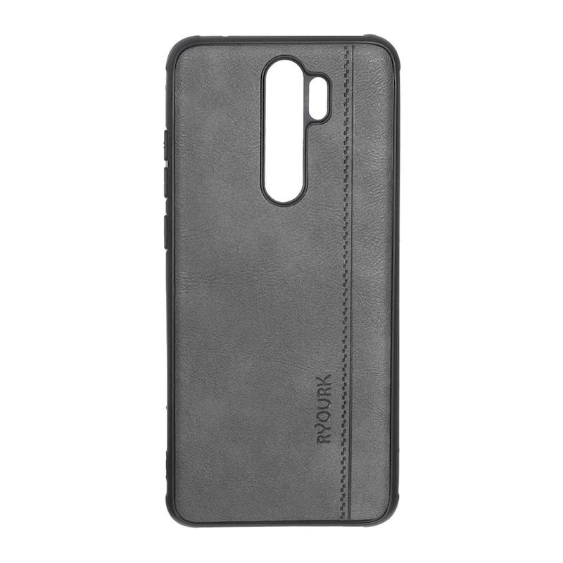 قاب گوشی Redmi Note 8 Pro شیائومی  ژله ای چرمی ساده Ryourk خاکستری کد 159960