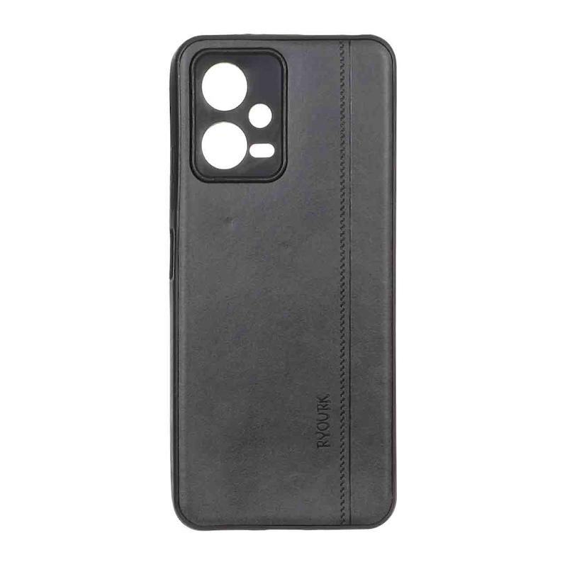 قاب گوشی Redmi Note 12 5G - Poco X5 شیائومی  ژله ای چرمی ساده Ryourk خاکستری کد 159967