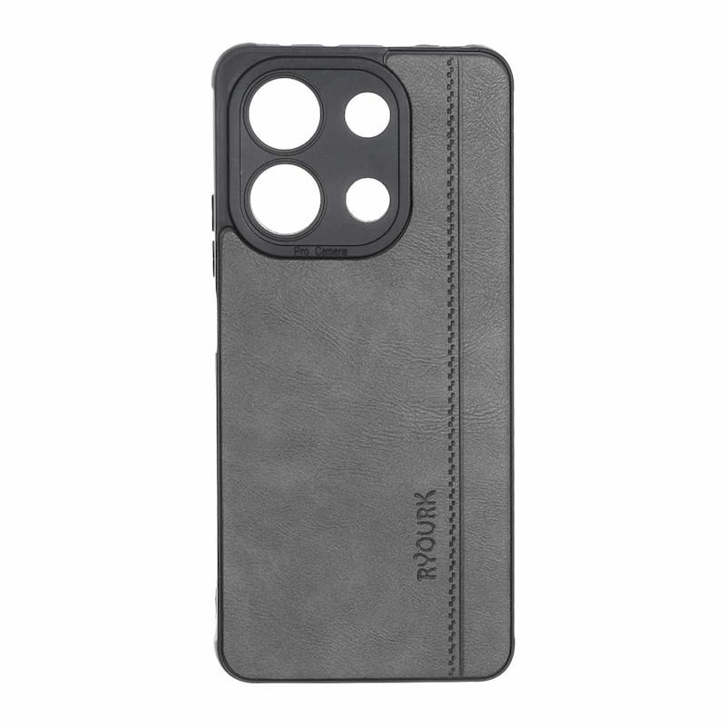 قاب گوشی Redmi Note 13 4G شیائومی  ژله ای چرمی ساده Ryourk خاکستری کد 159972