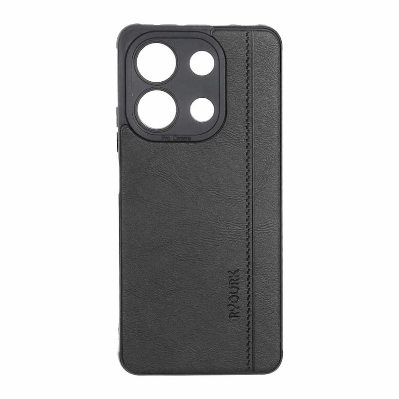 قاب گوشی Redmi Note 13 4G شیائومی  ژله ای چرمی ساده Ryourk مشکی کد 159973