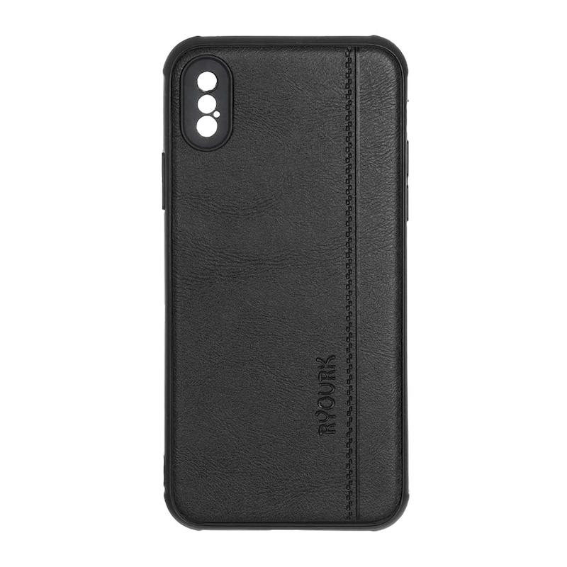 قاب گوشی iPhone X - XS آیفون ژله ای چرمی ساده Ryourk مشکی کد 159976