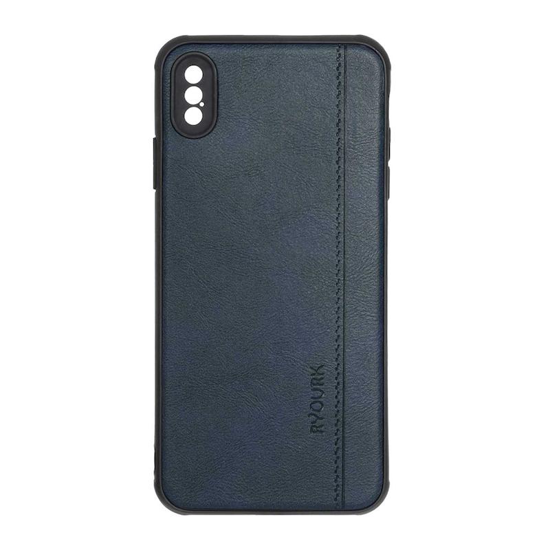 قاب گوشی iPhone XS Max آیفون ژله ای چرمی ساده Ryourk سرمه ای کد 159978