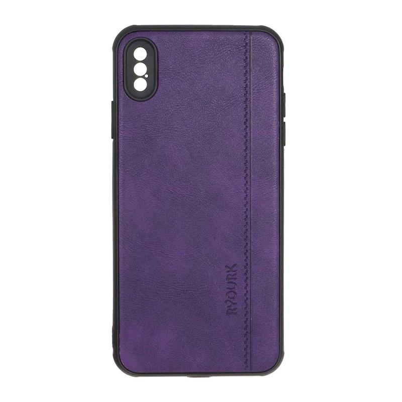 قاب گوشی iPhone XS Max آیفون ژله ای چرمی ساده Ryourk بنفش کد 159981