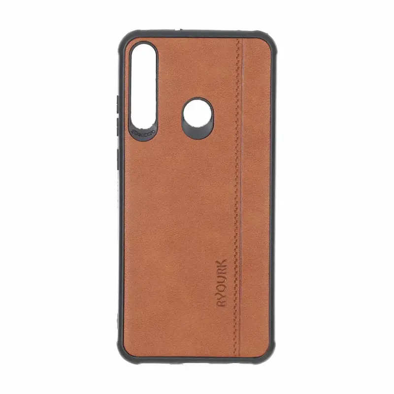 قاب گوشی Huawei Y6P هوآوی ژله ای چرمی ساده Ryourk عسلی کد 159986