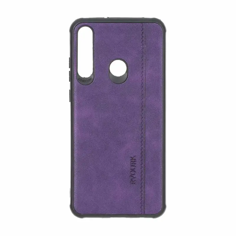 قاب گوشی Huawei Y6P هوآوی ژله ای چرمی ساده Ryourk بنفش کد 159988