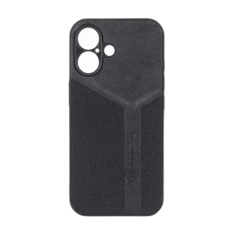 قاب گوشی iPhone 16 آیفون چرمی سوزنی Nillkin دو تکه محافظ لنزدار کد 160183
