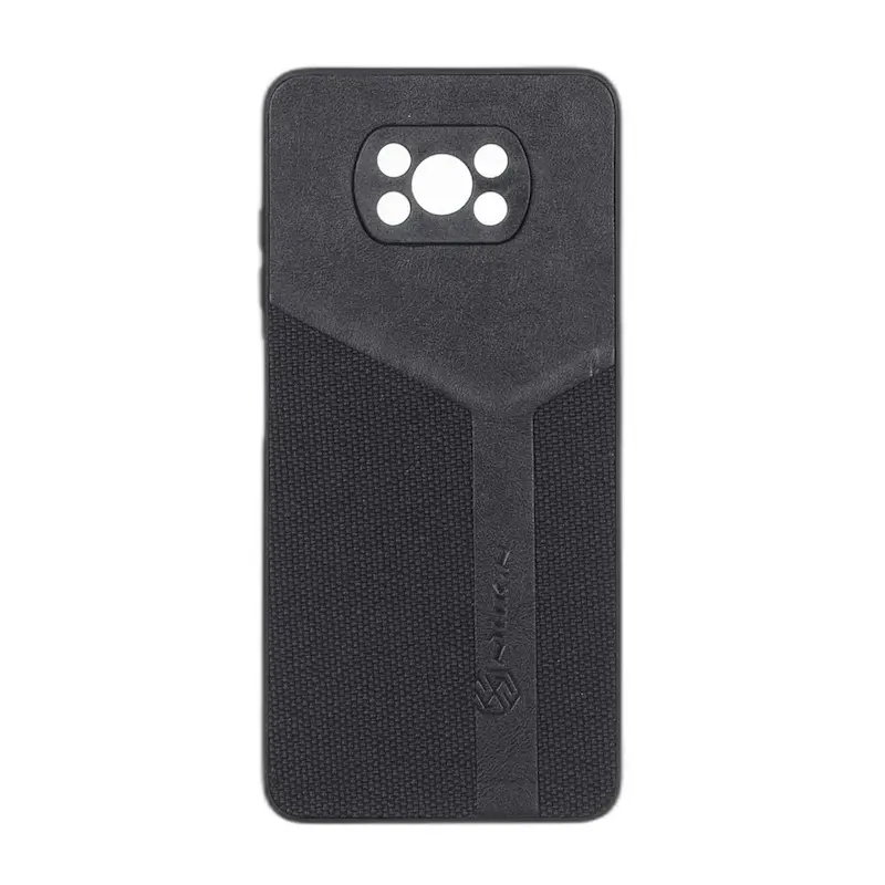 قاب گوشی Poco X3 - Poco X3 Pro شیائومی چرمی سوزنی Nillkin دو تکه محافظ لنزدار کد 160187