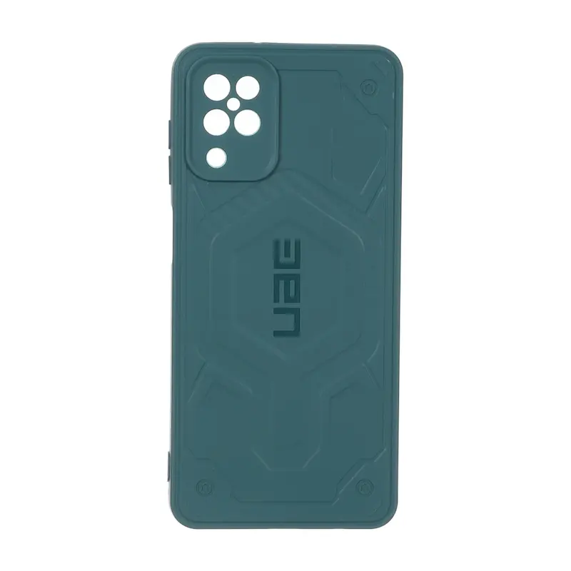 قاب گوشی Galaxy A12 - M12 سامسونگ UAG Design سیلیکونی ژله ای محافظ لنز دار سبز کد E51-160061