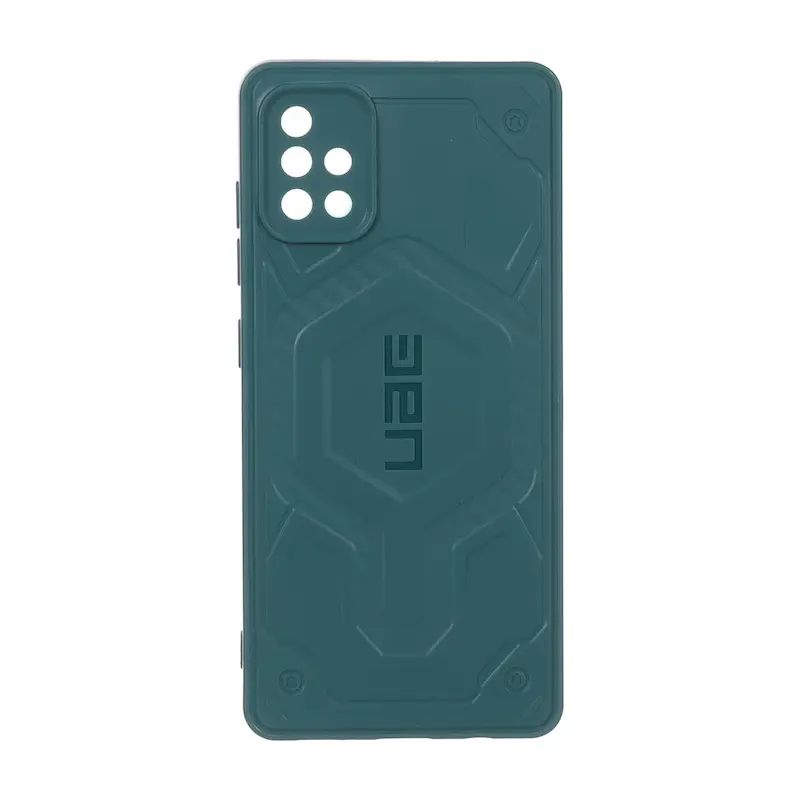 قاب گوشی Galaxy A51 سامسونگ UAG Design سیلیکونی ژله ای محافظ لنز دار سبز کد E51-160091