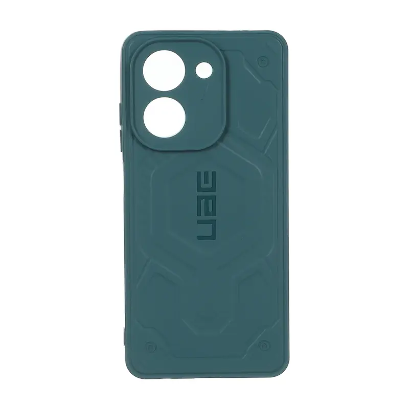 قاب گوشی Redmi A5 - Poco C71 شیائومی UAG Design سیلیکونی ژله ای محافظ لنز دار سبز کد 160112
