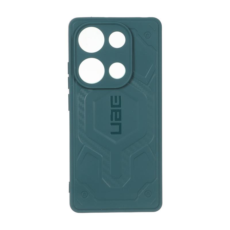 قاب گوشی Redmi Note 13 Pro 4G - Poco M6 Pro 4G شیائومی UAG Design سیلیکونی ژله ای محافظ لنز دار سبز کد E51-160130