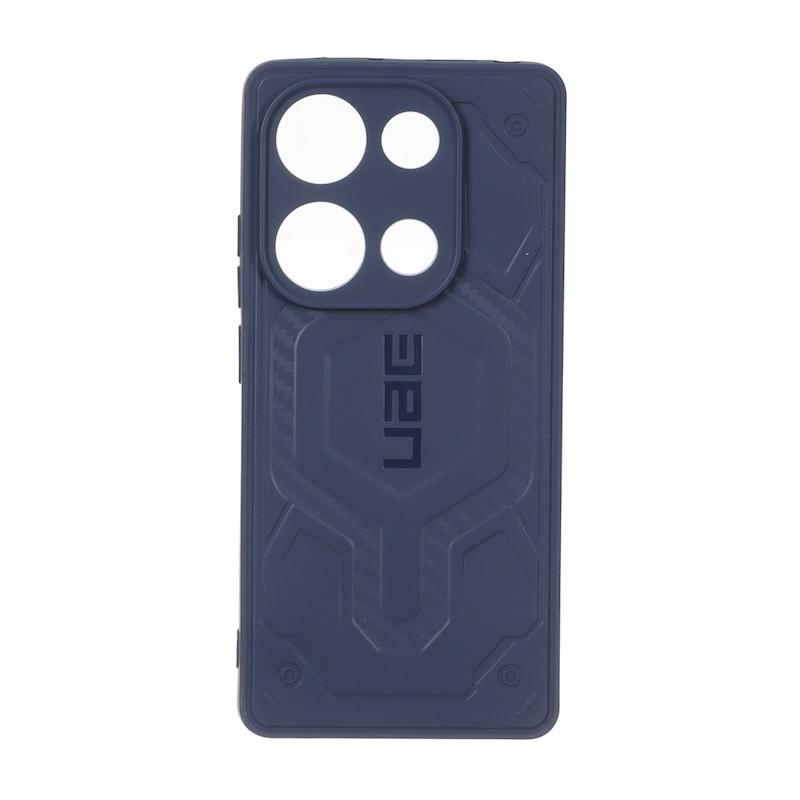 قاب گوشی Redmi Note 13 Pro 4G - Poco M6 Pro 4G شیائومی UAG Design سیلیکونی ژله ای محافظ لنز دار سرمه ای کد E51-160131