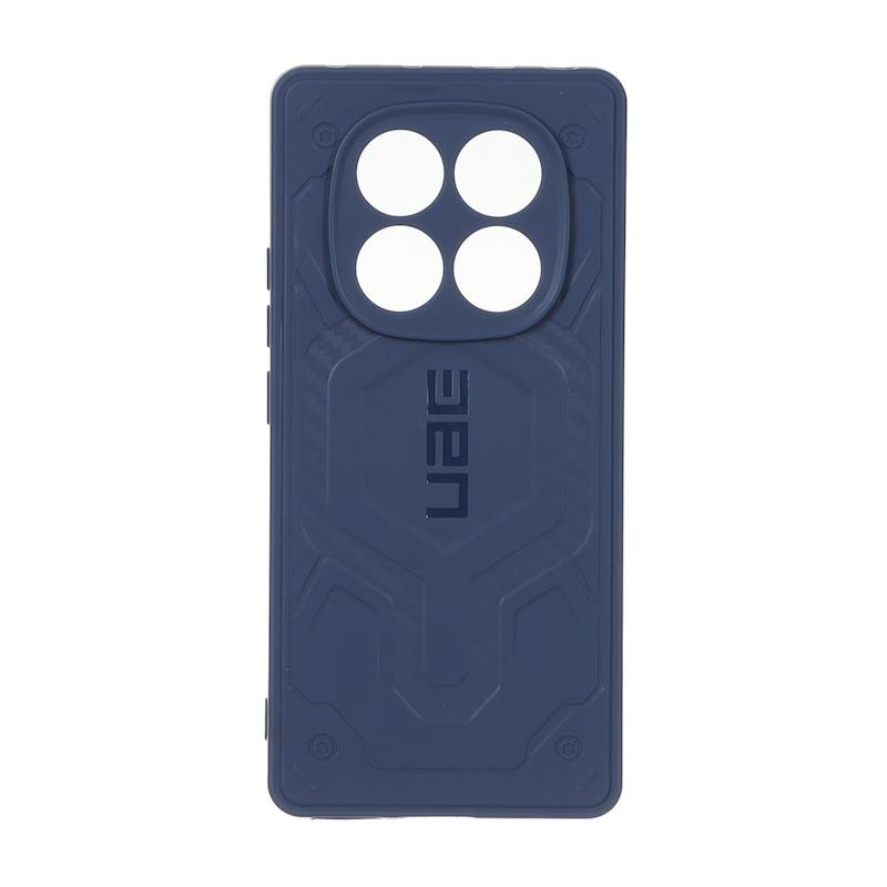 قاب گوشی Redmi Note 14 Pro 4G شیائومی UAG Design سیلیکونی ژله ای محافظ لنز دار سرمه ای کد E51-160132
