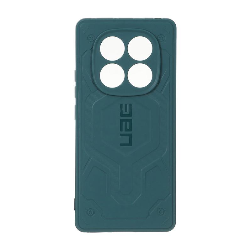 قاب گوشی Redmi Note 14 Pro 4G شیائومی UAG Design سیلیکونی ژله ای محافظ لنز دار سبز کد E51-160133