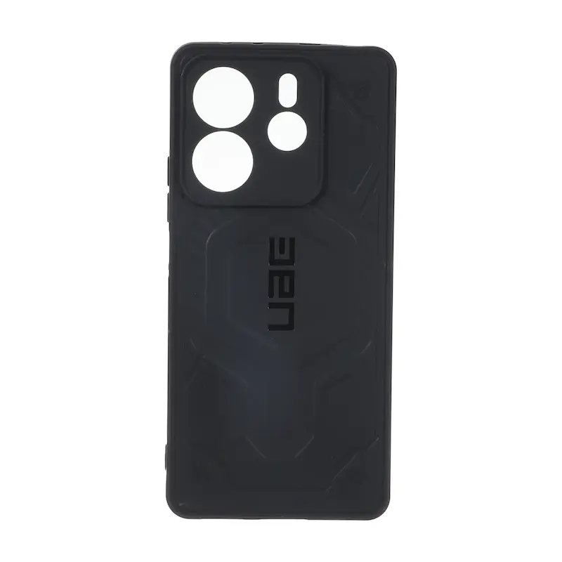 قاب گوشی Redmi Note 14 4G شیائومی UAG Design سیلیکونی ژله ای محافظ لنز دار مشکی کد 160135