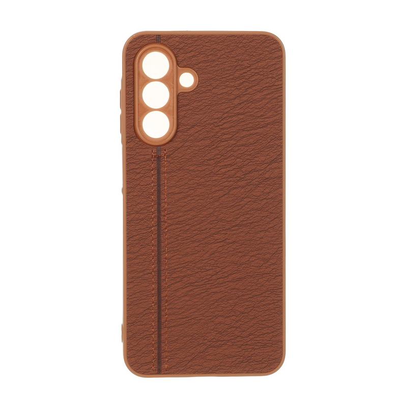 قاب گوشی Galaxy A17 سامسونگ طرح چرم دوخت خطی محافظ لنزدار کد 160253