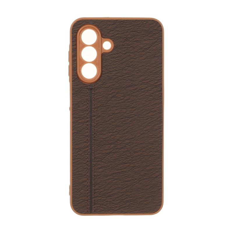 قاب گوشی Galaxy A17 سامسونگ طرح چرم دوخت خطی محافظ لنزدار کد 160255