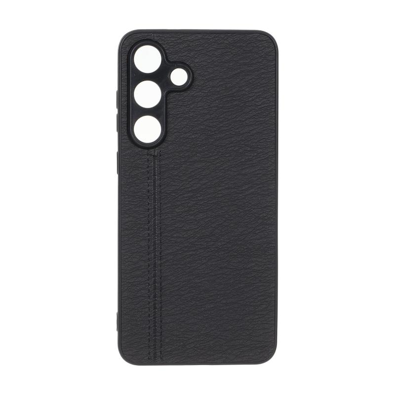 قاب گوشی Galaxy S25 FE سامسونگ طرح چرم دوخت خطی محافظ لنزدار کد 160261