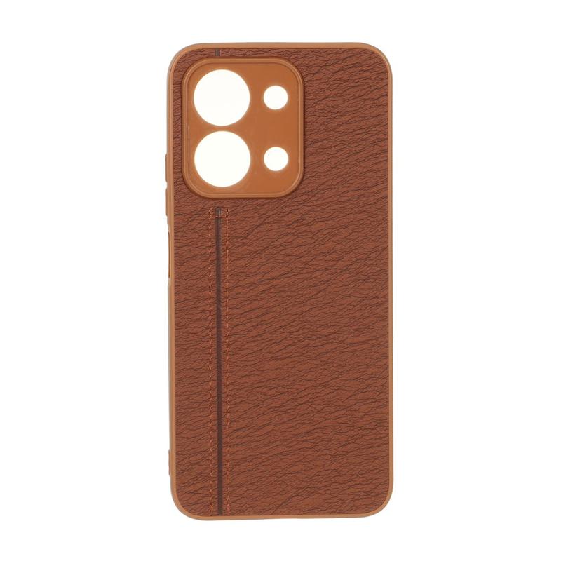 قاب گوشی Redmi 15C - Poco C85 شیائومی طرح چرم دوخت خطی محافظ لنزدار کد 160273