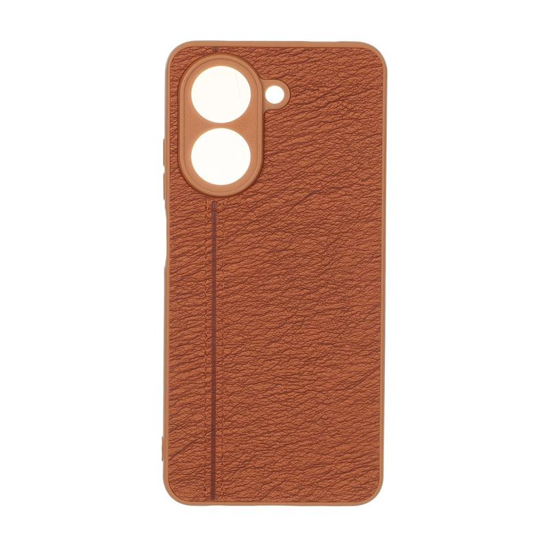 قاب گوشی Redmi A5 - Poco C71 شیائومی طرح چرم دوخت خطی محافظ لنزدار کد 160276