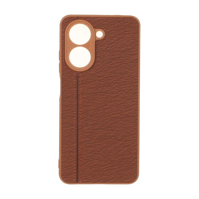 قاب گوشی Redmi A5 - Poco C71 شیائومی طرح چرم دوخت خطی محافظ لنزدار کد 160277