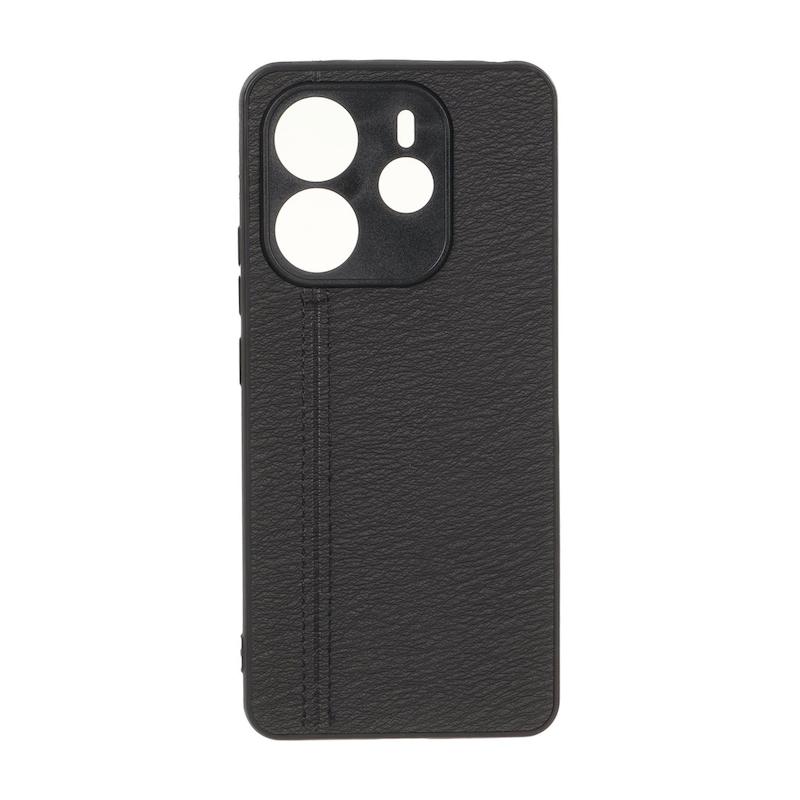 قاب گوشی Redmi Note 14 4G شیائومی طرح چرم دوخت خطی محافظ لنزدار کد 160284