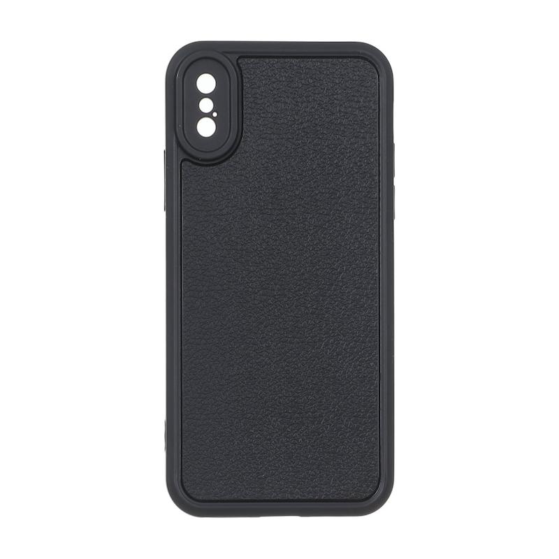 قاب گوشی iPhone X - XS آیفون سیلیکونی ژله ای Solid هاشور محافظ لنزدار مشکی کد 160231