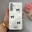 قاب گوشی Galaxy A16 سامسونگ اورجینال یونیک کیس لاکچری رزینی پاپیونی دخترونه سیلور کد 157891