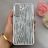 قاب گوشی Galaxy A36 سامسونگ اورجینال یونیک کیس لاکچری رزینی راه راه دخترونه سیلور کد 157899