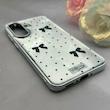 قاب گوشی Galaxy A37 سامسونگ اورجینال یونیک کیس لاکچری رزینی پاپیونی دخترونه سیلور کد 157901
