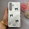 قاب گوشی Galaxy S25 FE سامسونگ اورجینال یونیک کیس لاکچری رزینی پاپیونی دخترونه سیلور کد 157914