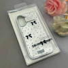 قاب گوشی iPhone 16 آیفون اورجینال یونیک کیس لاکچری رزینی پاپیونی دخترونه سیلور کد 157941