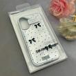 قاب گوشی iPhone 16 آیفون اورجینال یونیک کیس لاکچری رزینی پاپیونی دخترونه سیلور کد 157941