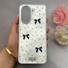 قاب گوشی Redmi A5 - Poco C71 شیائومی اورجینال یونیک کیس لاکچری رزینی پاپیونی دخترونه سیلور کد 157949