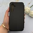 کیف مگنتی گوشی Galaxy S25 FE سامسونگ طرح چرم کتابی مشکی کد 158964