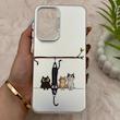 قاب گوشی Galaxy A36 سامسونگ So CooL سوکول اورجینال فانتزی دکمه کرومی طرح گربه کد E5-161401