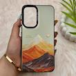 قاب گوشی Galaxy A37 سامسونگ So CooL سوکول اورجینال فانتزی دکمه کرومی طرح Golden Mountain کد E5-161408