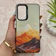 قاب گوشی Galaxy A56 سامسونگ So CooL سوکول اورجینال فانتزی دکمه کرومی طرح Golden Mountain کد E5-161451