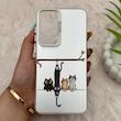 قاب گوشی Galaxy S25 FE سامسونگ So CooL سوکول اورجینال فانتزی دکمه کرومی طرح گربه کد 161510