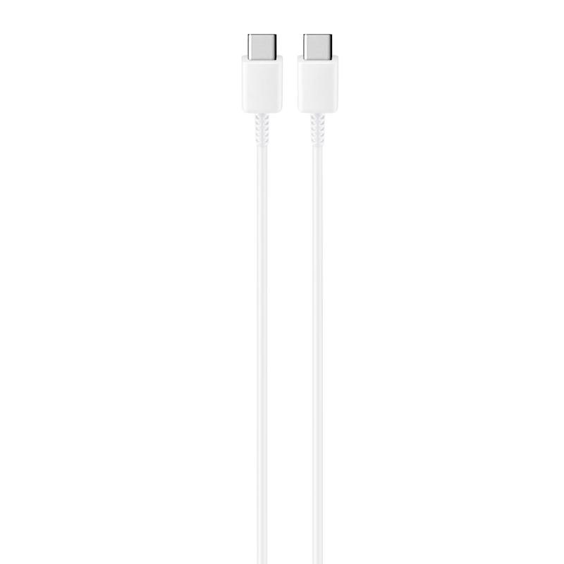 کابل USB-C به USB-C سامسونگ GH39-02115A ویتنام Vietnam شیلد فلزی به طول 1 متر سفید کد 180015
