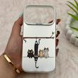 قاب گوشی iPhone 17 Pro آیفون So CooL سوکول اورجینال فانتزی دکمه کرومی طرح گربه کد E5-161573