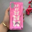 قاب گوشی Galaxy A06 سامسونگ موج دار ابر و بادی براق درجه یک لنز برجسته طرح پروانه صورتی کد E19-159159