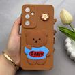 قاب گوشی Galaxy S23 FE سامسونگ طرح سیلیکونی ژله ای سه بعدی برجسته عروسکی محافظ لنز دار تدی کد 161751