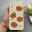 قاب گوشی Galaxy S23 FE سامسونگ طرح سیلیکونی ژله ای سه بعدی برجسته عروسکی محافظ لنز دار تدی کد 161752