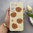 قاب گوشی Redmi 13C - Poco C65 شیائومی طرح سیلیکونی ژله ای سه بعدی برجسته عروسکی محافظ لنز دار تدی کد 161770