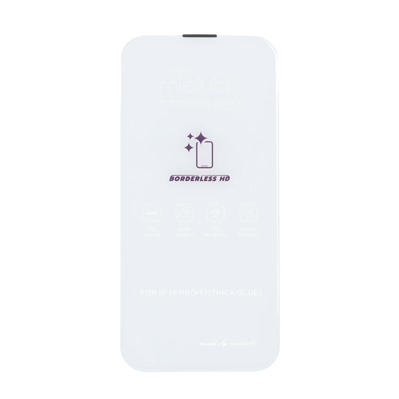 گلس گوشی iPhone 16 Pro - iPhone 17 آیفون شیشه ای بدون حاشیه Mietubl 3D Large Arc BorderLess اورجینال کد 180029