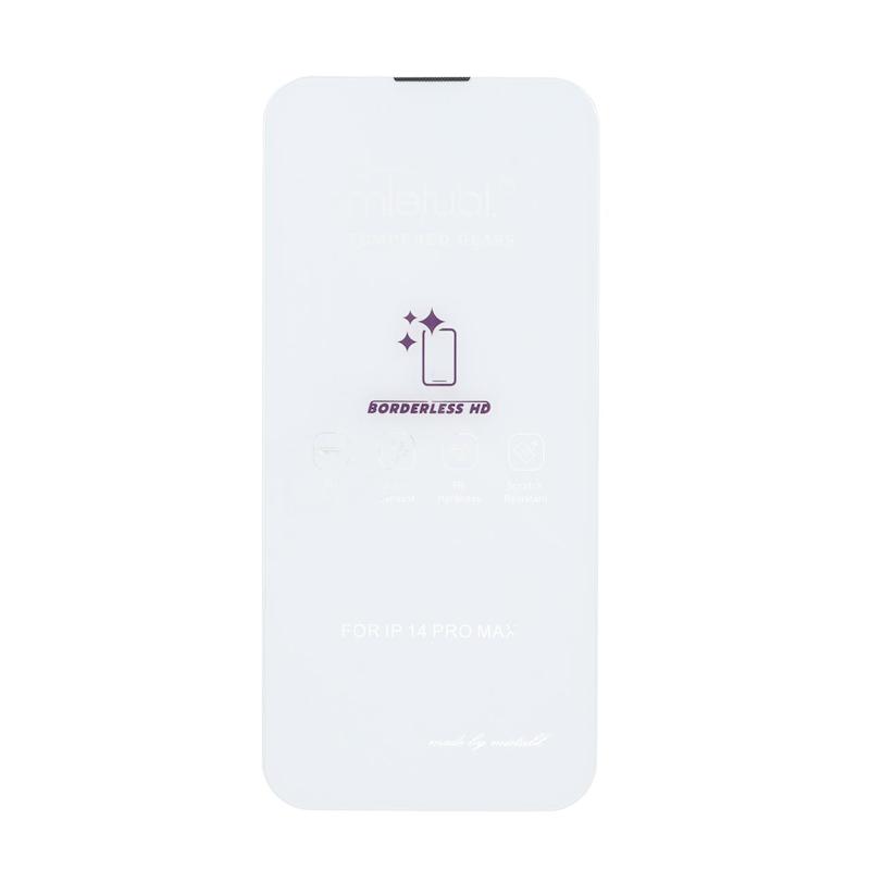گلس گوشی iPhone 14 Pro Max آیفون شیشه ای بدون حاشیه Mietubl 3D Large Arc BorderLess اورجینال کد 180031