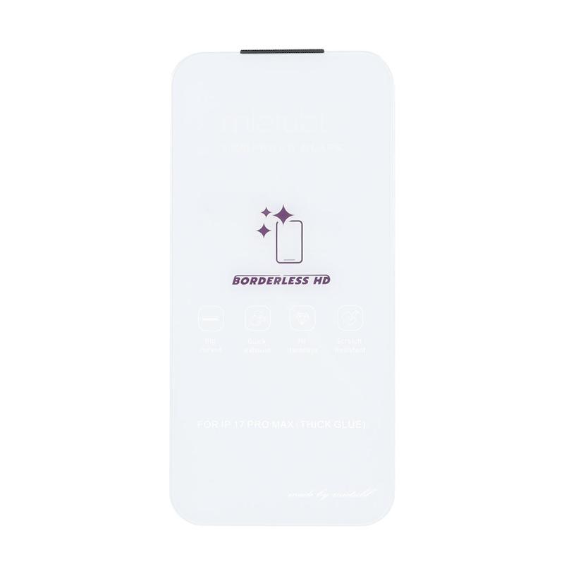 گلس گوشی iPhone 17 Pro Max آیفون شیشه ای بدون حاشیه Mietubl 3D Large Arc BorderLess اورجینال کد 180034