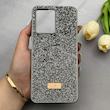 قاب گوشی Redmi Note 12 4G شیائومی نگین دار سواروسکی SWAROVSKI پلاک فلزی خاکستری کد 77386