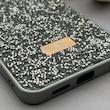 قاب گوشی Redmi Note 12 4G شیائومی نگین دار سواروسکی SWAROVSKI پلاک فلزی خاکستری کد 77386